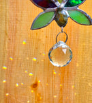 Glass and Labradorite Lotus Suncatcher