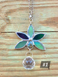 Glass and Labradorite Lotus Suncatcher