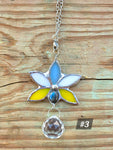 Glass and Labradorite Lotus Suncatcher