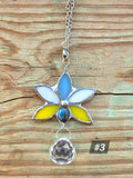 Glass and Labradorite Lotus Suncatcher