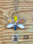 Glass and Labradorite Lotus Suncatcher