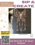 Sip & Create~ Vintage Wings Suncatcher Creations ~ June