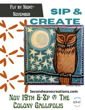 Fly by Night ~ November Adult Sip & Create