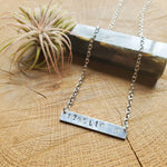 Personalized name necklace| bar necklace| initial necklace